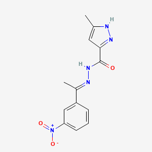 3-methyl-N'-[(1E)-1-(3-nitrophenyl)ethylidene]-1H-pyrazole-5-carbohydrazide