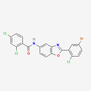 N-[2-(5-bromo-2-chlorophenyl)-1,3-benzoxazol-5-yl]-2,4-dichlorobenzamide