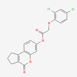 4-Oxo-1,2,3,4-tetrahydrocyclopenta[c]chromen-7-yl (2,4-dichlorophenoxy)acetate