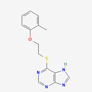 6-[2-(2-methylphenoxy)ethylsulfanyl]-7H-purine