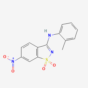 N-(2-methylphenyl)-6-nitro-1,2-benzothiazol-3-amine 1,1-dioxide