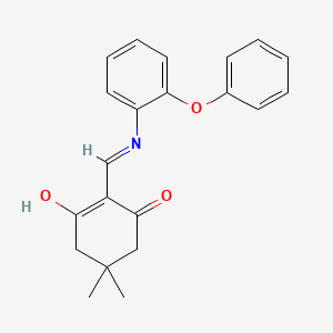 5,5-Dimethyl-2-{[(2-phenoxyphenyl)amino]methylene}cyclohexane-1,3-dione