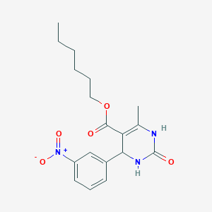 Hexyl 6-methyl-4-(3-nitrophenyl)-2-oxo-1,2,3,4-tetrahydropyrimidine-5-carboxylate