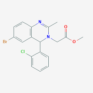 methyl [6-bromo-4-(2-chlorophenyl)-2-methylquinazolin-3(4H)-yl]acetate