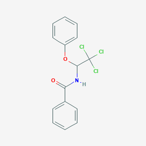 molecular formula C15H12Cl3NO2 B11699645 N-(2,2,2-trichloro-1-phenoxyethyl)benzamide 