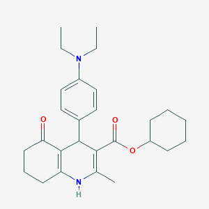 Cyclohexyl 4-[4-(diethylamino)phenyl]-2-methyl-5-oxo-1,4,5,6,7,8-hexahydroquinoline-3-carboxylate