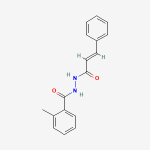 molecular formula C17H16N2O2 B11699692 2-methyl-N'-[(2E)-3-phenylprop-2-enoyl]benzohydrazide 