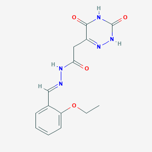 2-(3,5-dioxo-2,3,4,5-tetrahydro-1,2,4-triazin-6-yl)-N'-[(E)-(2-ethoxyphenyl)methylidene]acetohydrazide