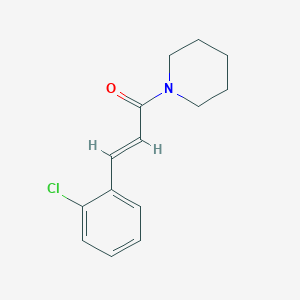 molecular formula C14H16ClNO B11699740 (2E)-3-(2-chlorophenyl)-1-(piperidin-1-yl)prop-2-en-1-one 