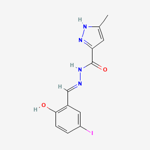 N'-[(E)-(2-hydroxy-5-iodophenyl)methylidene]-3-methyl-1H-pyrazole-5-carbohydrazide