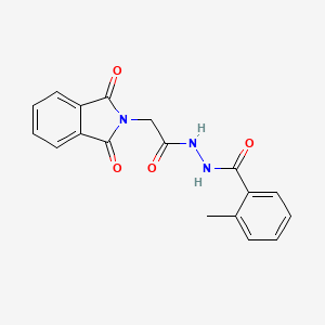 N'-[(1,3-dioxo-1,3-dihydro-2H-isoindol-2-yl)acetyl]-2-methylbenzohydrazide