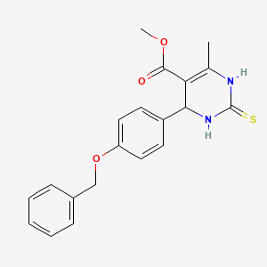 Methyl 4-[4-(benzyloxy)phenyl]-6-methyl-2-thioxo-1,2,3,4-tetrahydropyrimidine-5-carboxylate