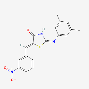 (2E,5Z)-2-[(3,5-dimethylphenyl)imino]-5-(3-nitrobenzylidene)-1,3-thiazolidin-4-one