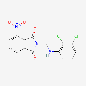 molecular formula C15H9Cl2N3O4 B11699771 2-{[(2,3-dichlorophenyl)amino]methyl}-4-nitro-2,3-dihydro-1H-isoindole-1,3-dione 