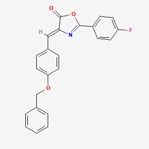 molecular formula C23H16FNO3 B11699781 (4Z)-4-[4-(benzyloxy)benzylidene]-2-(4-fluorophenyl)-1,3-oxazol-5(4H)-one 