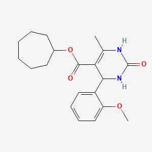 Cycloheptyl 4-(2-methoxyphenyl)-6-methyl-2-oxo-1,2,3,4-tetrahydropyrimidine-5-carboxylate