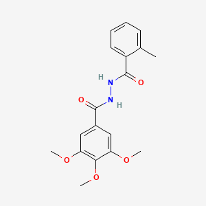 molecular formula C18H20N2O5 B11699825 3,4,5-trimethoxy-N'-(2-methylbenzoyl)benzohydrazide 