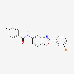 N-[2-(3-bromophenyl)-1,3-benzoxazol-5-yl]-4-iodobenzamide