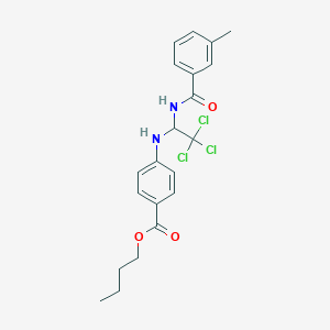 Butyl 4-[(2,2,2-trichloro-1-{[(3-methylphenyl)carbonyl]amino}ethyl)amino]benzoate