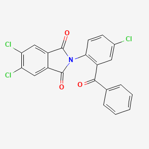 molecular formula C21H10Cl3NO3 B11699848 5,6-dichloro-2-[4-chloro-2-(phenylcarbonyl)phenyl]-1H-isoindole-1,3(2H)-dione 