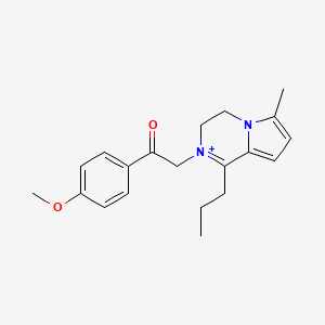 2-[2-(4-Methoxyphenyl)-2-oxoethyl]-6-methyl-1-propyl-3,4-dihydropyrrolo[1,2-a]pyrazin-2-ium