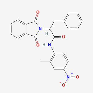 2-(1,3-dioxo-1,3-dihydro-2H-isoindol-2-yl)-N-(2-methyl-4-nitrophenyl)-3-phenylpropanamide