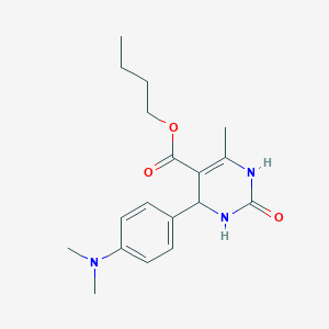 molecular formula C18H25N3O3 B11699888 Butyl 4-(4-(dimethylamino)phenyl)-6-methyl-2-oxo-1,2,3,4-tetrahydropyrimidine-5-carboxylate CAS No. 296262-64-1