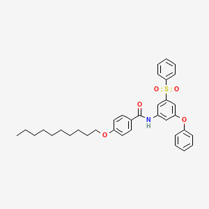 4-(decyloxy)-N-[3-phenoxy-5-(phenylsulfonyl)phenyl]benzamide