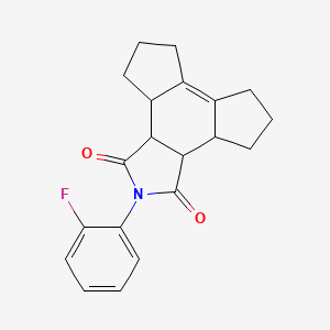 2-(2-fluorophenyl)-3a,3b,4,5,6,7,8,9,9a,9b-decahydro-1H-dicyclopenta[e,g]isoindole-1,3(2H)-dione