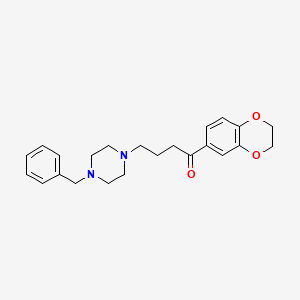 molecular formula C23H28N2O3 B1169992 4-(4-Benzyl-1-piperazinyl)-1-(2,3-dihydro-1,4-benzodioxin-6-yl)-1-butanone 