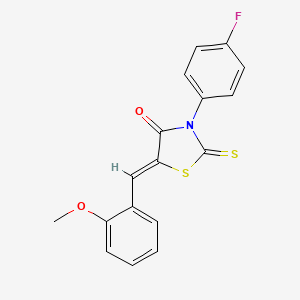 (5Z)-3-(4-fluorophenyl)-5-[(2-methoxyphenyl)methylidene]-2-sulfanylidene-1,3-thiazolidin-4-one