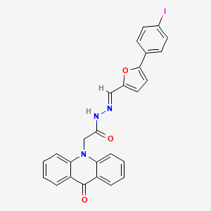 N'-{(E)-[5-(4-iodophenyl)furan-2-yl]methylidene}-2-(9-oxoacridin-10(9H)-yl)acetohydrazide