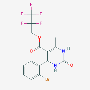 2,2,3,3,3-Pentafluoropropyl 4-(2-bromophenyl)-6-methyl-2-oxo-1,2,3,4-tetrahydropyrimidine-5-carboxylate