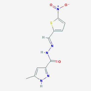 3-methyl-N'-[(E)-(5-nitrothiophen-2-yl)methylidene]-1H-pyrazole-5-carbohydrazide