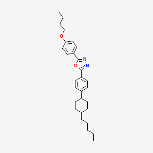 molecular formula C29H38N2O2 B11699994 2-(4-Butoxyphenyl)-5-[4-(4-pentylcyclohexyl)phenyl]-1,3,4-oxadiazole 