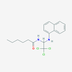 N-[2,2,2-trichloro-1-(naphthalen-1-ylamino)ethyl]hexanamide