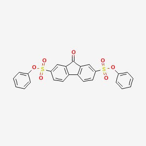 molecular formula C25H16O7S2 B11700064 diphenyl 9-oxo-9H-fluorene-2,7-disulfonate 