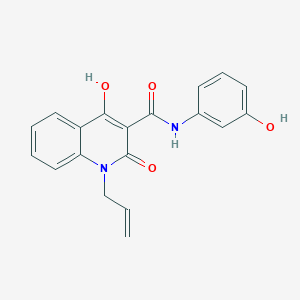 4-hydroxy-N-(3-hydroxyphenyl)-2-oxo-1-(prop-2-en-1-yl)-1,2-dihydroquinoline-3-carboxamide