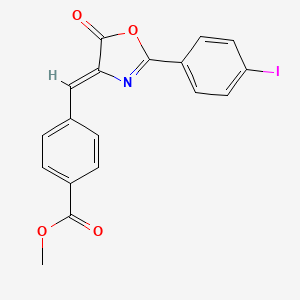 methyl 4-{(Z)-[2-(4-iodophenyl)-5-oxo-1,3-oxazol-4(5H)-ylidene]methyl}benzoate