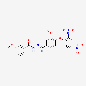 N'-[(E)-[4-(2,4-Dinitrophenoxy)-3-methoxyphenyl]methylidene]-3-methoxybenzohydrazide