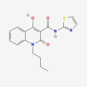 1-butyl-4-hydroxy-2-oxo-N-(1,3-thiazol-2-yl)-1,2-dihydroquinoline-3-carboxamide