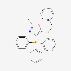 molecular formula C29H25NOPS+ B11700178 [5-(Benzylsulfanyl)-2-methyl-1,3-oxazol-4-yl](triphenyl)phosphonium 