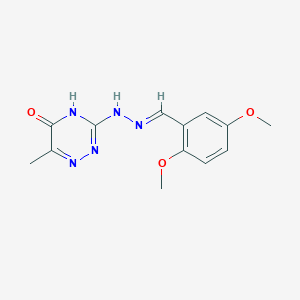 3-[(2E)-2-(2,5-dimethoxybenzylidene)hydrazinyl]-6-methyl-1,2,4-triazin-5-ol