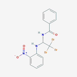 molecular formula C15H12Br3N3O3 B11700199 N-[2,2,2-tribromo-1-(2-nitroanilino)ethyl]benzamide 