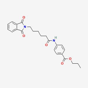 propyl 4-[6-(1,3-dioxo-2,3-dihydro-1H-isoindol-2-yl)hexanamido]benzoate