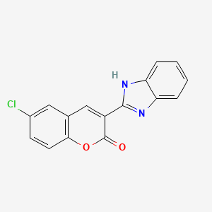 molecular formula C16H9ClN2O2 B11700215 3-(1H-benzimidazol-2-yl)-6-chloro-2H-chromen-2-one 