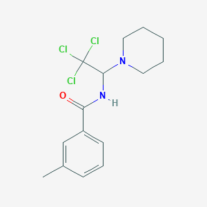 3-methyl-N-[2,2,2-trichloro-1-(piperidin-1-yl)ethyl]benzamide