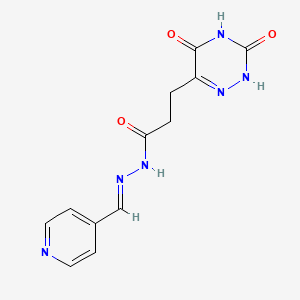 (E)-3-(3,5-dioxo-2,3,4,5-tetrahydro-1,2,4-triazin-6-yl)-N'-(pyridin-4-ylmethylene)propanehydrazide