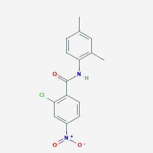 molecular formula C15H13ClN2O3 B11700289 2-chloro-N-(2,4-dimethylphenyl)-4-nitrobenzamide 