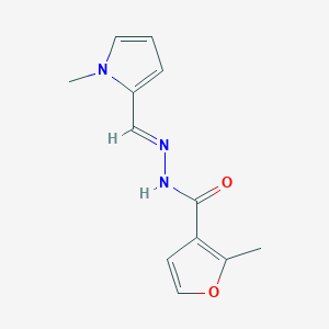 molecular formula C12H13N3O2 B11700293 2-methyl-N'-[(E)-(1-methyl-1H-pyrrol-2-yl)methylidene]furan-3-carbohydrazide 